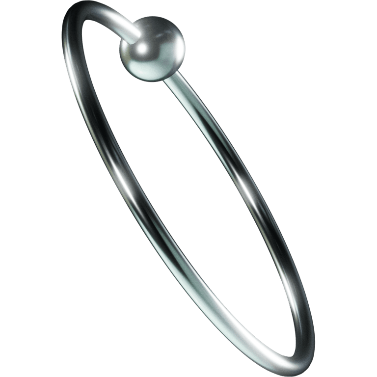 Chrome Orbit Ring Sphere
