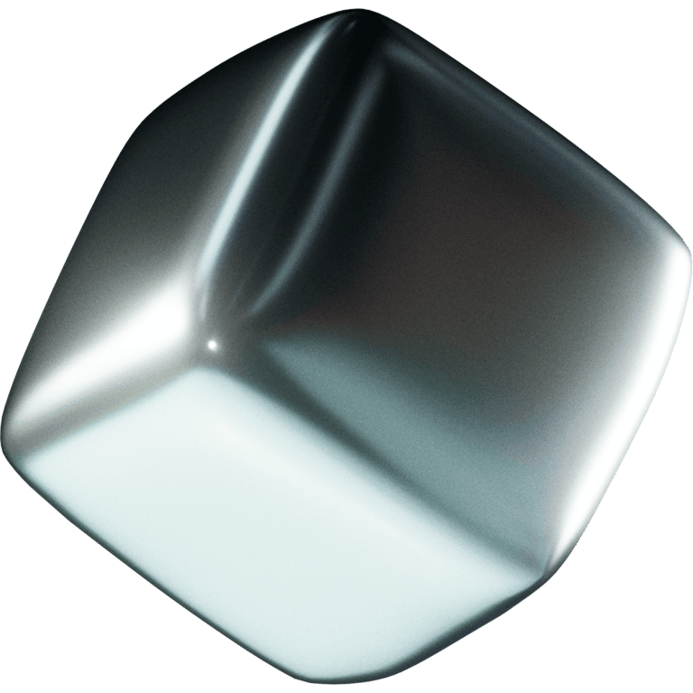 Chrome Rounded Cube