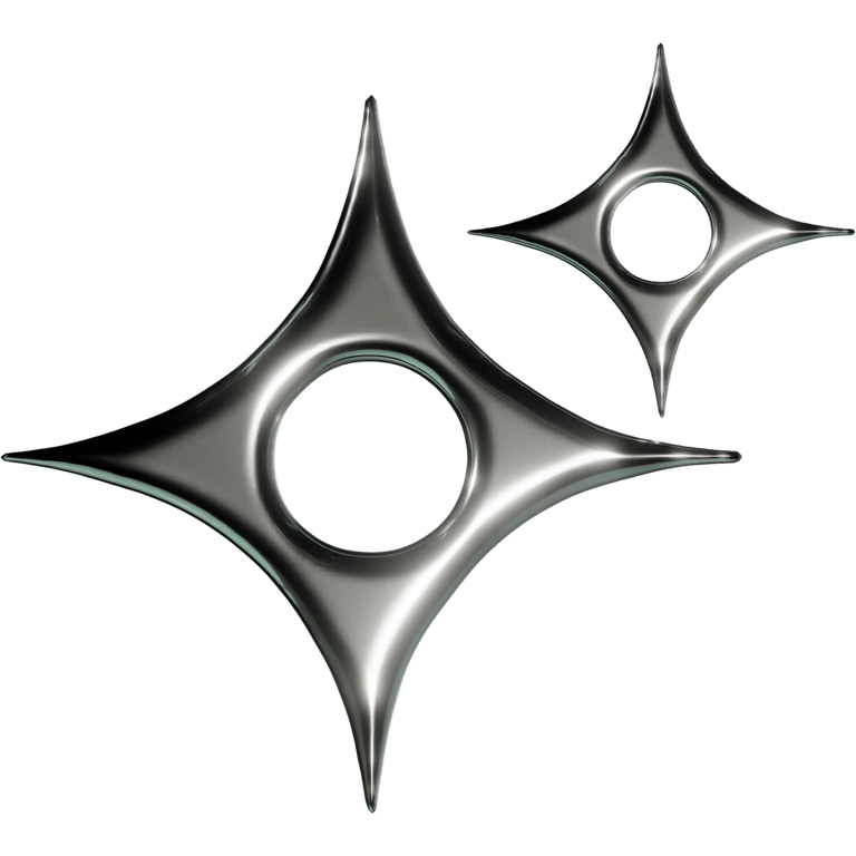 Chrome Sparkle Pair Hollow Duo