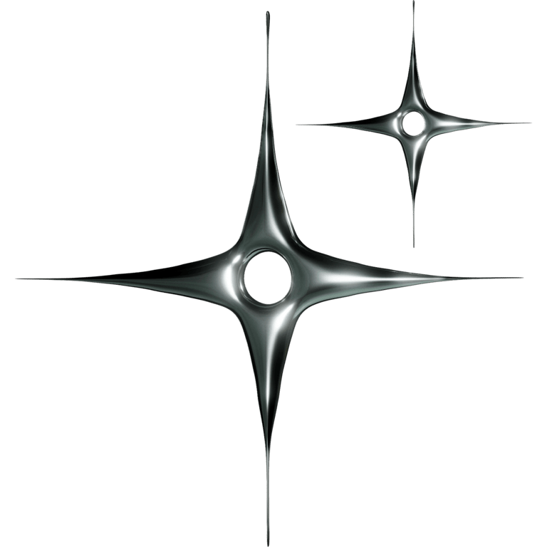 Chrome Sparkle Pair Hollow