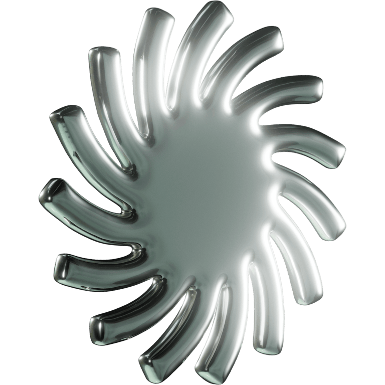 Chrome Spiral Sun Round