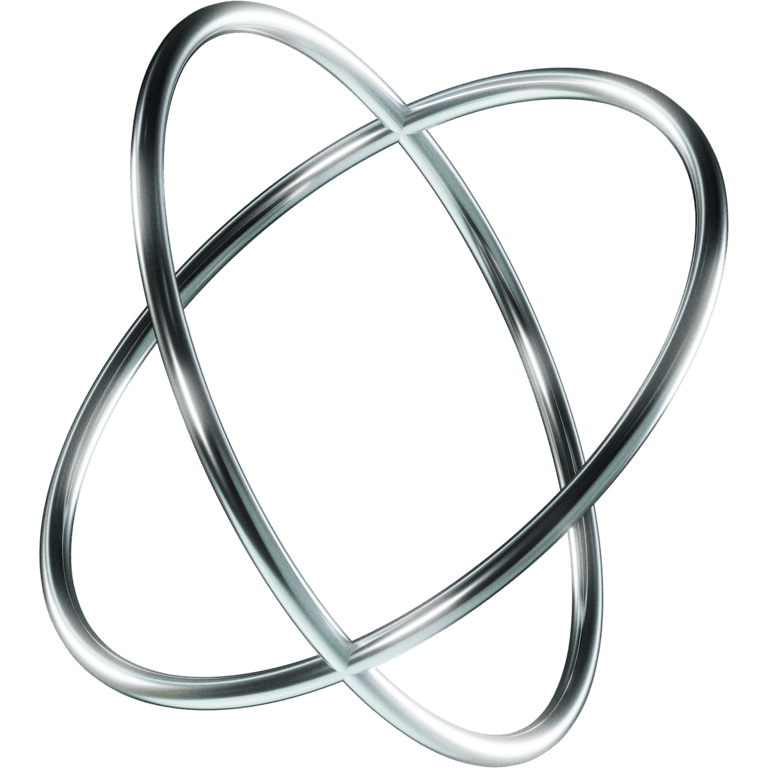 Chrome Triple Orbit Rings