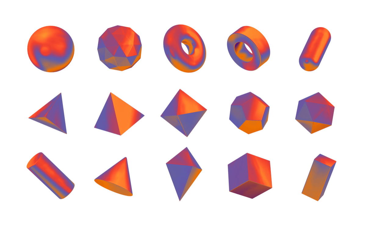 Geo Shapes Orange Purple