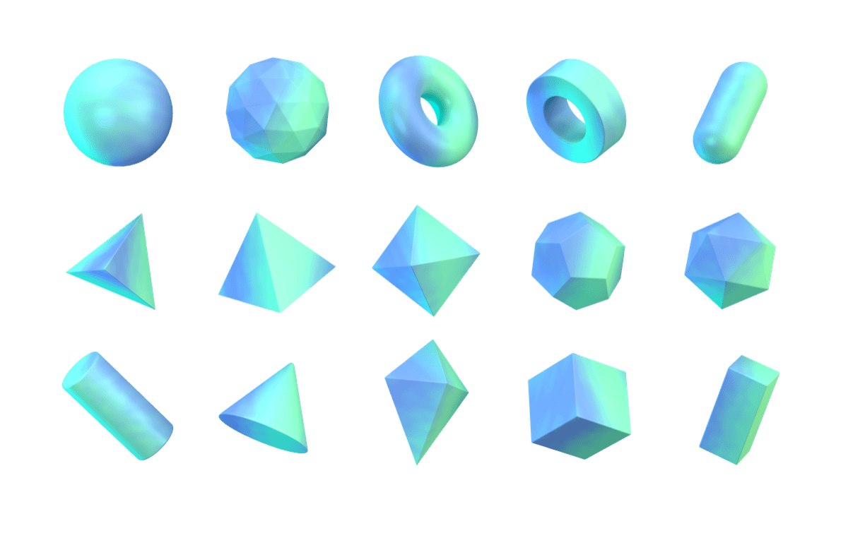 Geo Shapes Pastel Blue Green