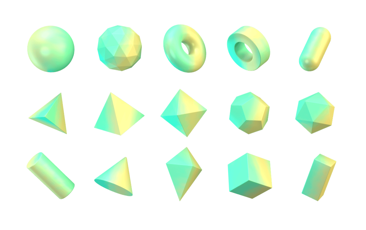 Geo Shapes Pastel Green Yellow