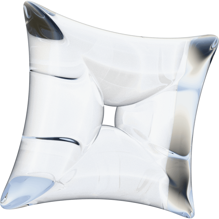 Liquid Clear Pinched Cushion