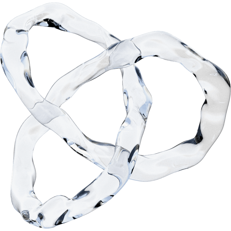 Liquid Clear Trefoil Knot
