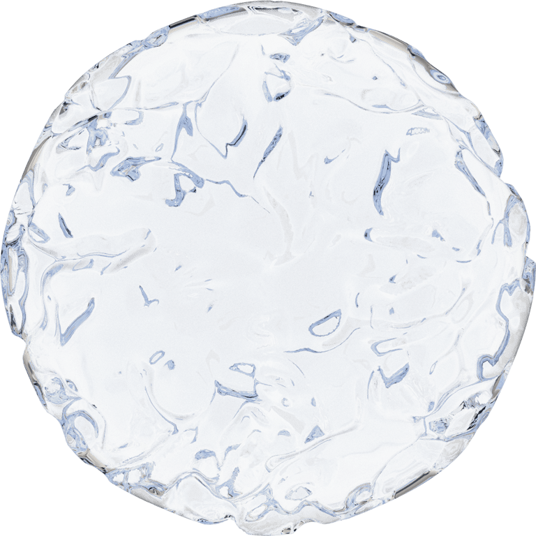 Liquid Ice Crinkled Sphere
