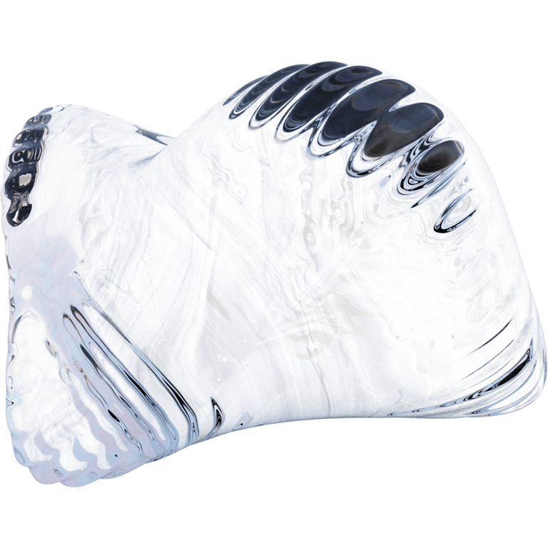 Liquid Marbled Wavy Pillow