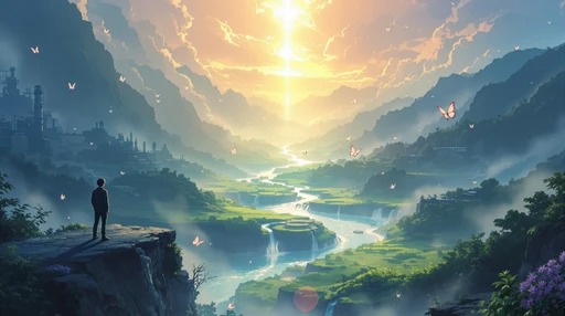 Aerial view of a lush green forest canopy