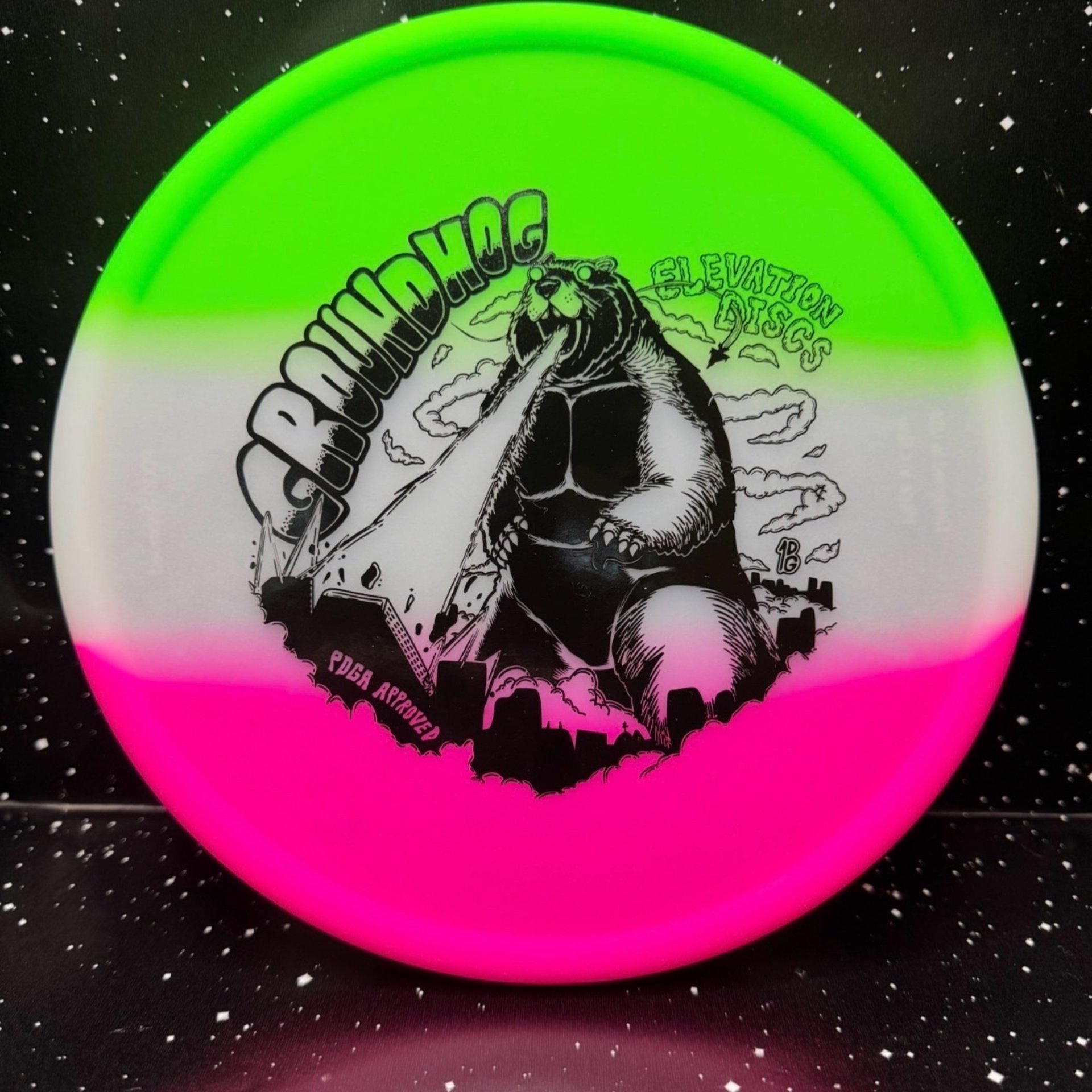 Elevation Discs Slime Groundhog Glo-g. 1/1/0/2. 172-173g