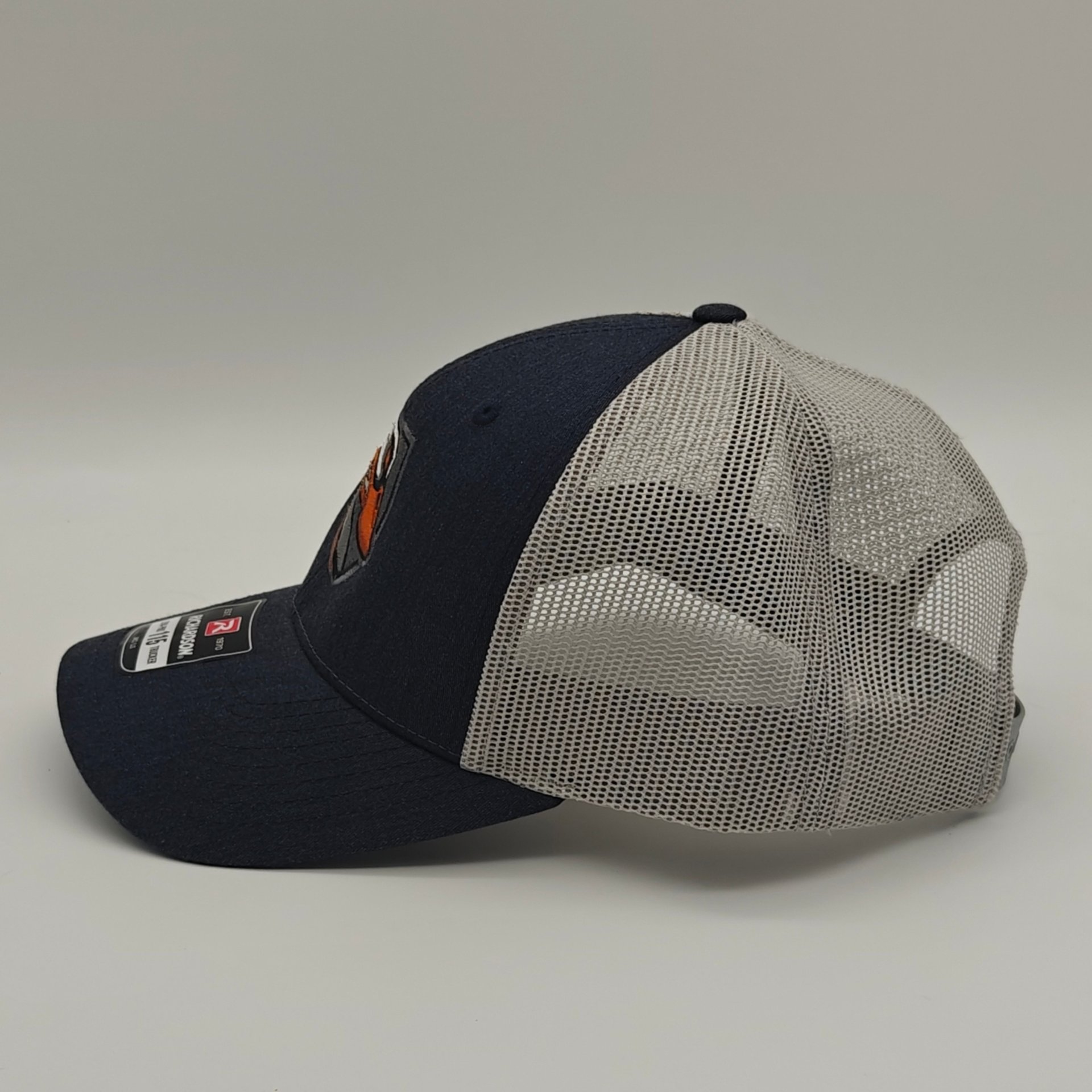 DFX Goose Gang Shield Richardson Trucker Hat Navy Grey