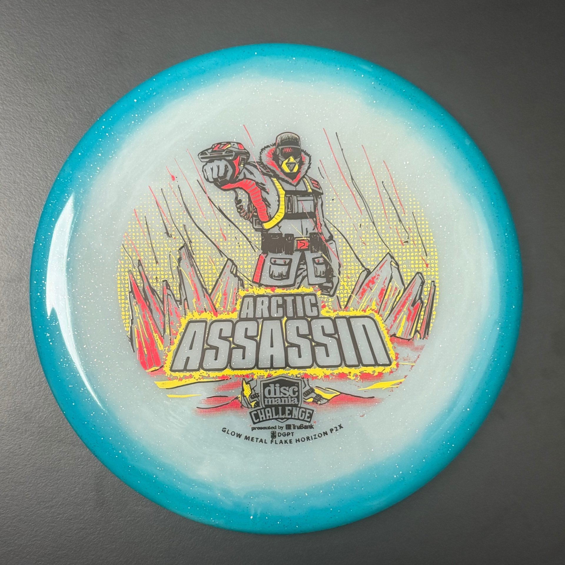 Arctic Assassin - C-Line Metal Flake Horizon P2x (Discmania Challenge Fundraiser) Blue 173g