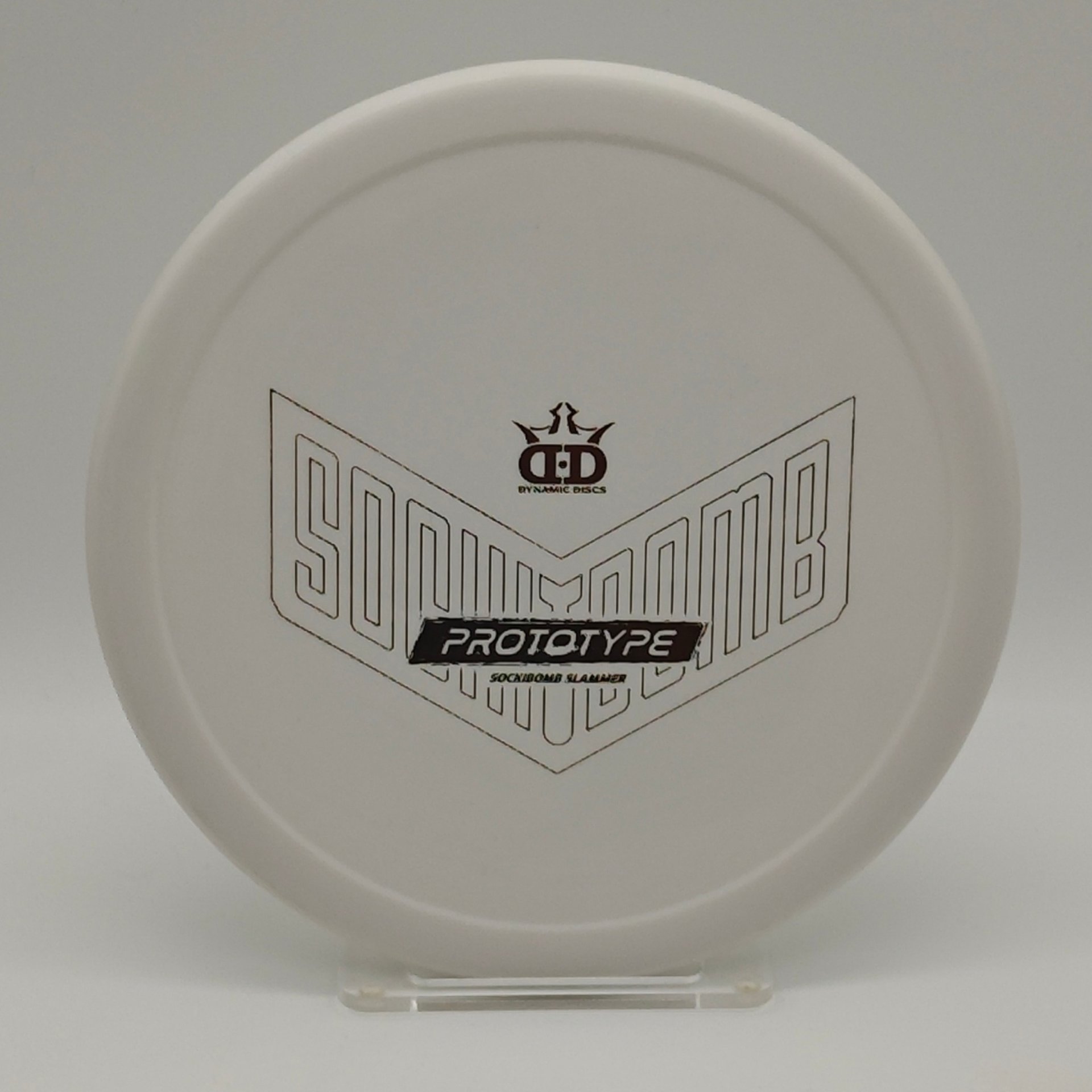 Dynamic Discs Ricky Wysocki Prototype Sockibomb Slammer White Silver Stamp – 175g