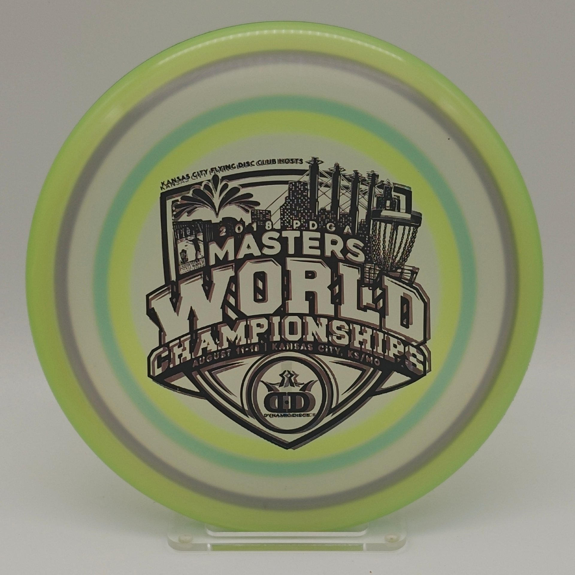 Dynamic Discs 2018 Masters Worlds Lucid Judge Custom Dyed Green Yellow – 176g