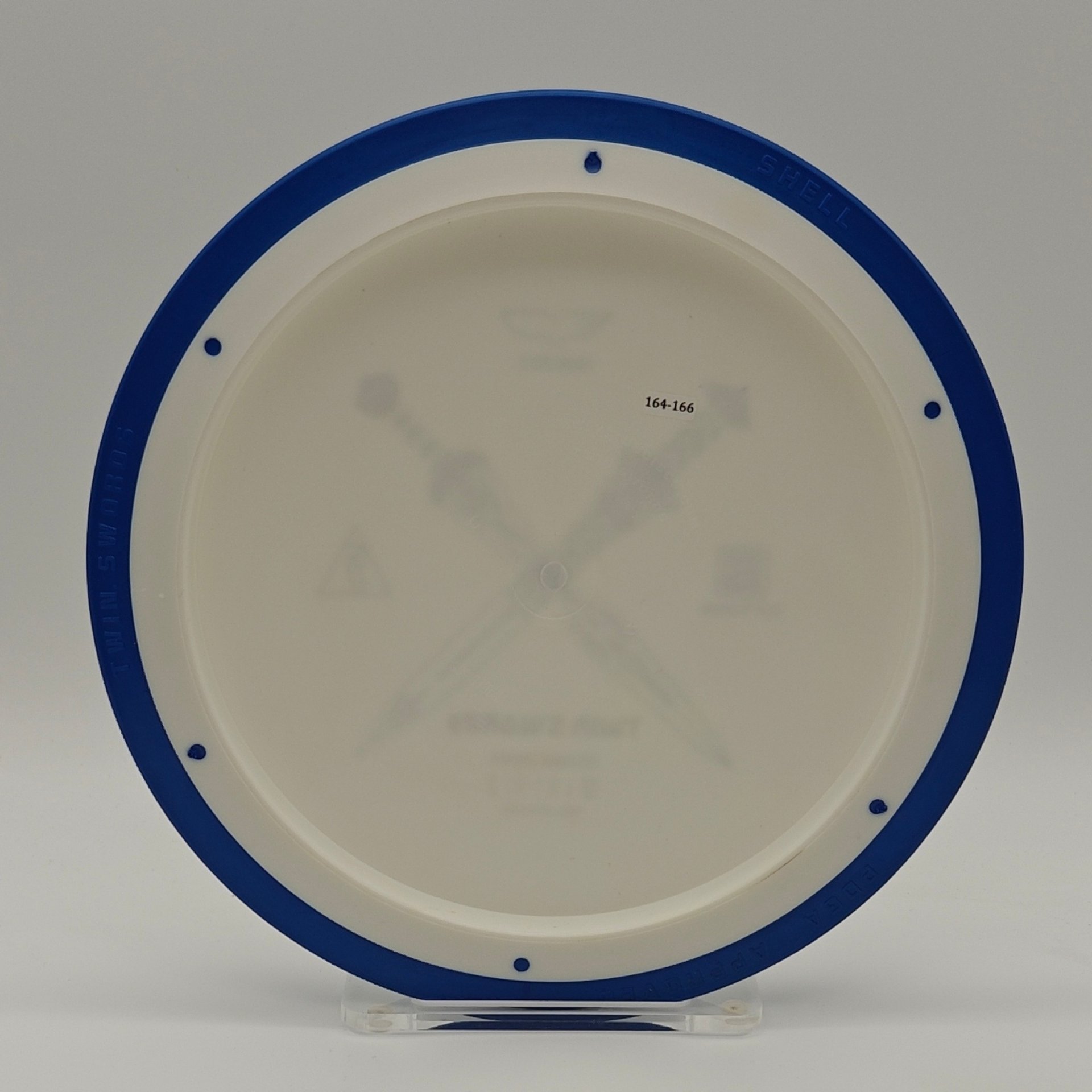 Yikun Discs Tortoise Line Twin Swords White Blue Overmold Blue Stamp - 168g