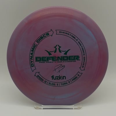 DD Paige Pierce 4x World Champion BioFuzion Defender Swirly Purple Blue (sticker mark on back) – 175g