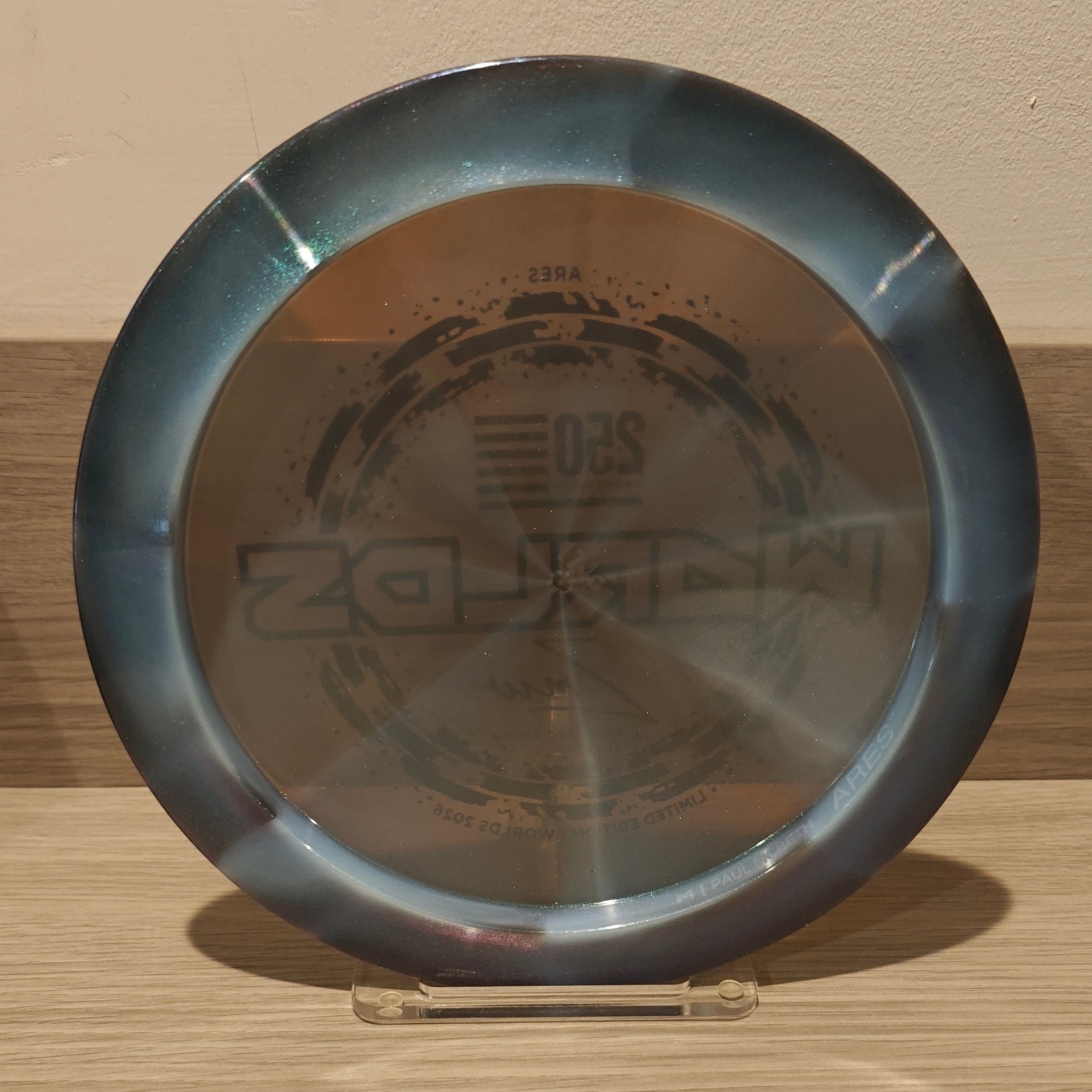 2026 Worlds 250th Anniversary Discraft Titanium Swirl Ares Big Z Disc Golf Grey - 175g