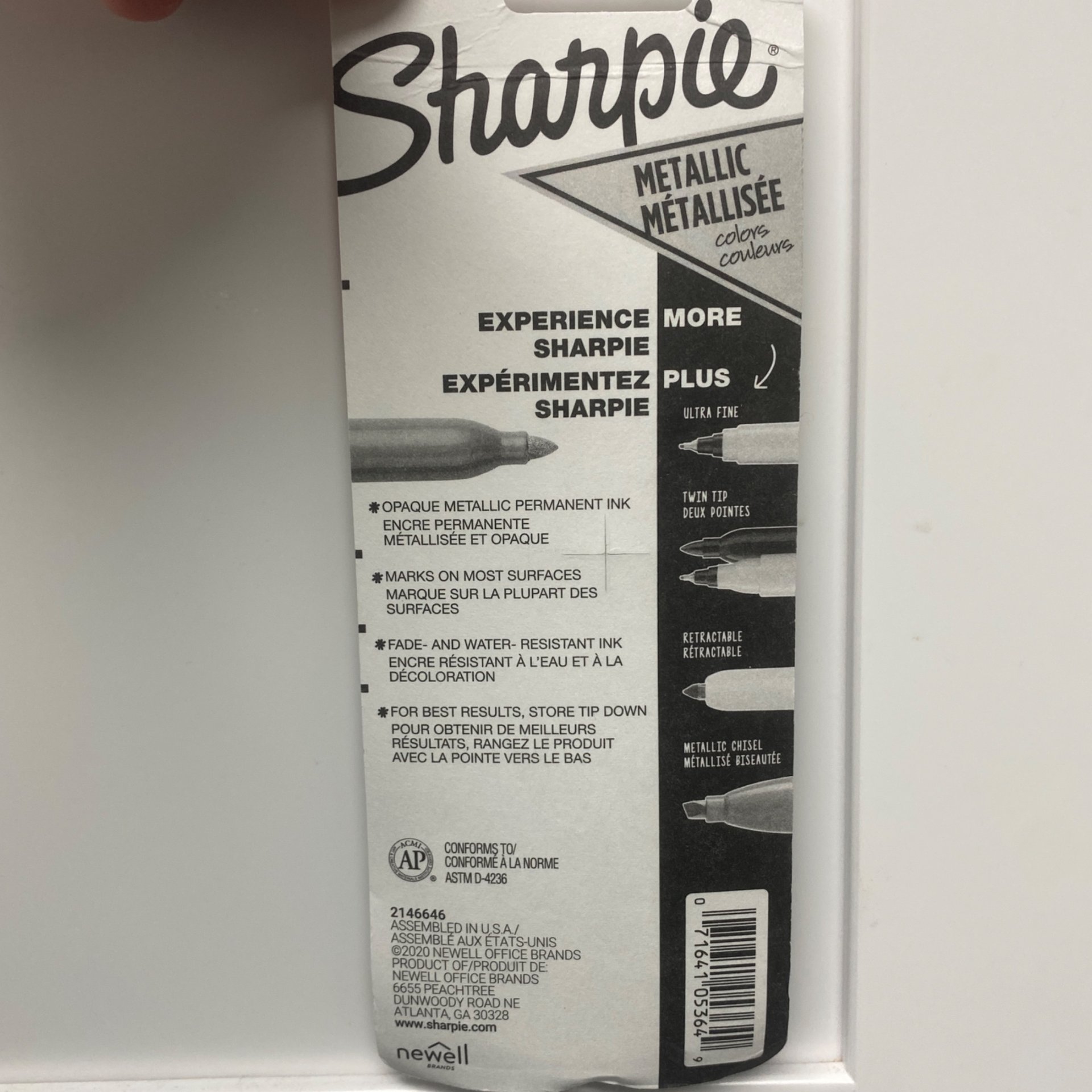 3 Pack Metallic Sharpie - New - Gold Bronze Silver