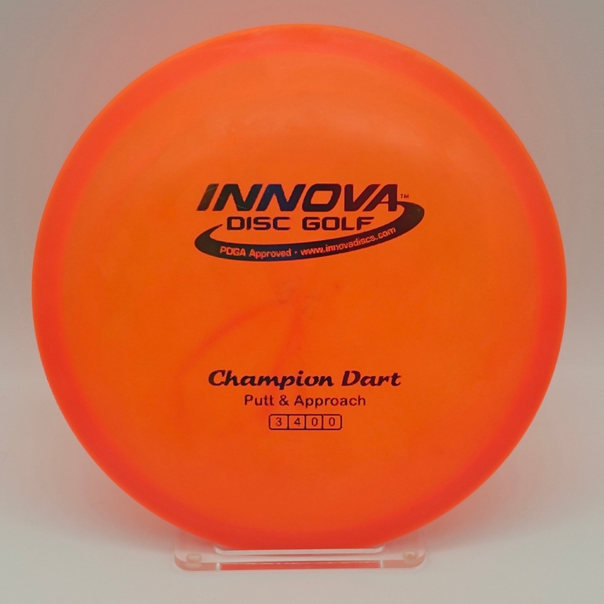 Innova Pre-Emboss Champion Dart Orange Rainbow Swoosh Stamp – 173g