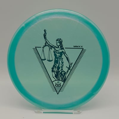 Dynamic Discs Lucid Glimmer Justice 2020 MMXX Lady Justice Teal Purple - 176g