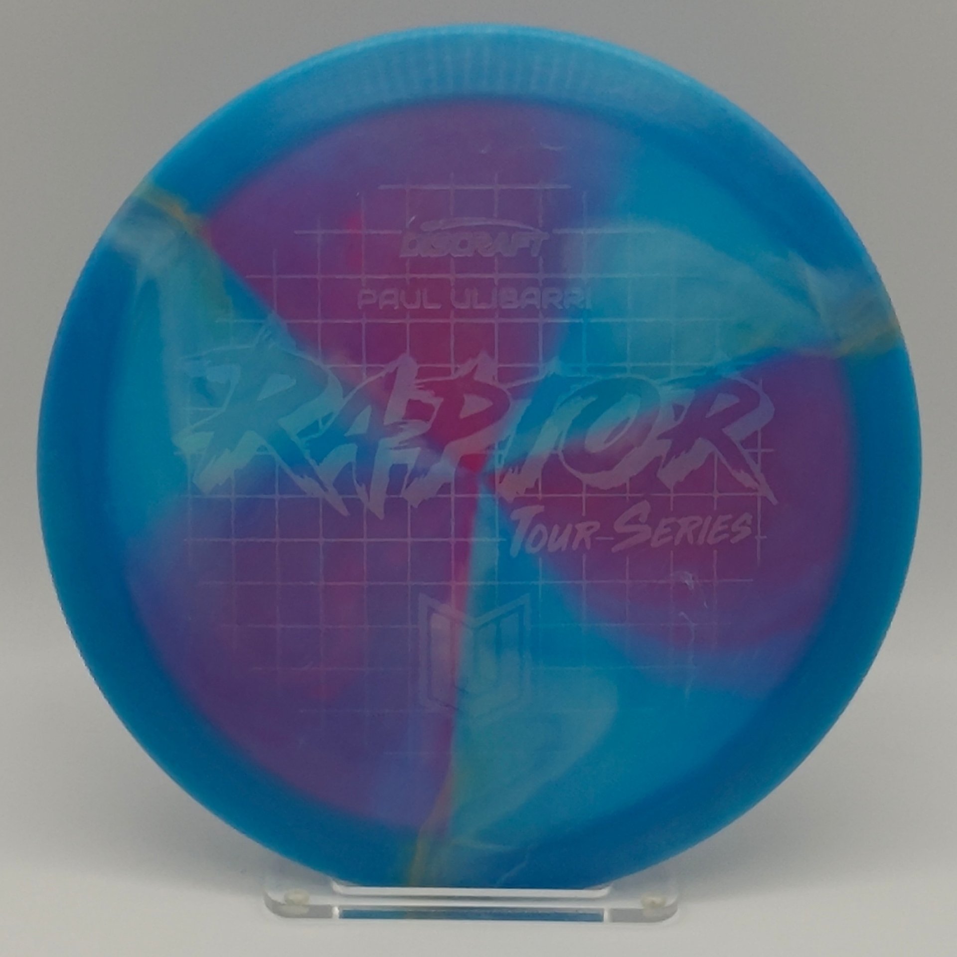 Discraft Paul Ulibarri 2022 Tour Series ESP Swirl Raptor Blue Purple Ghost Stamp – 176g