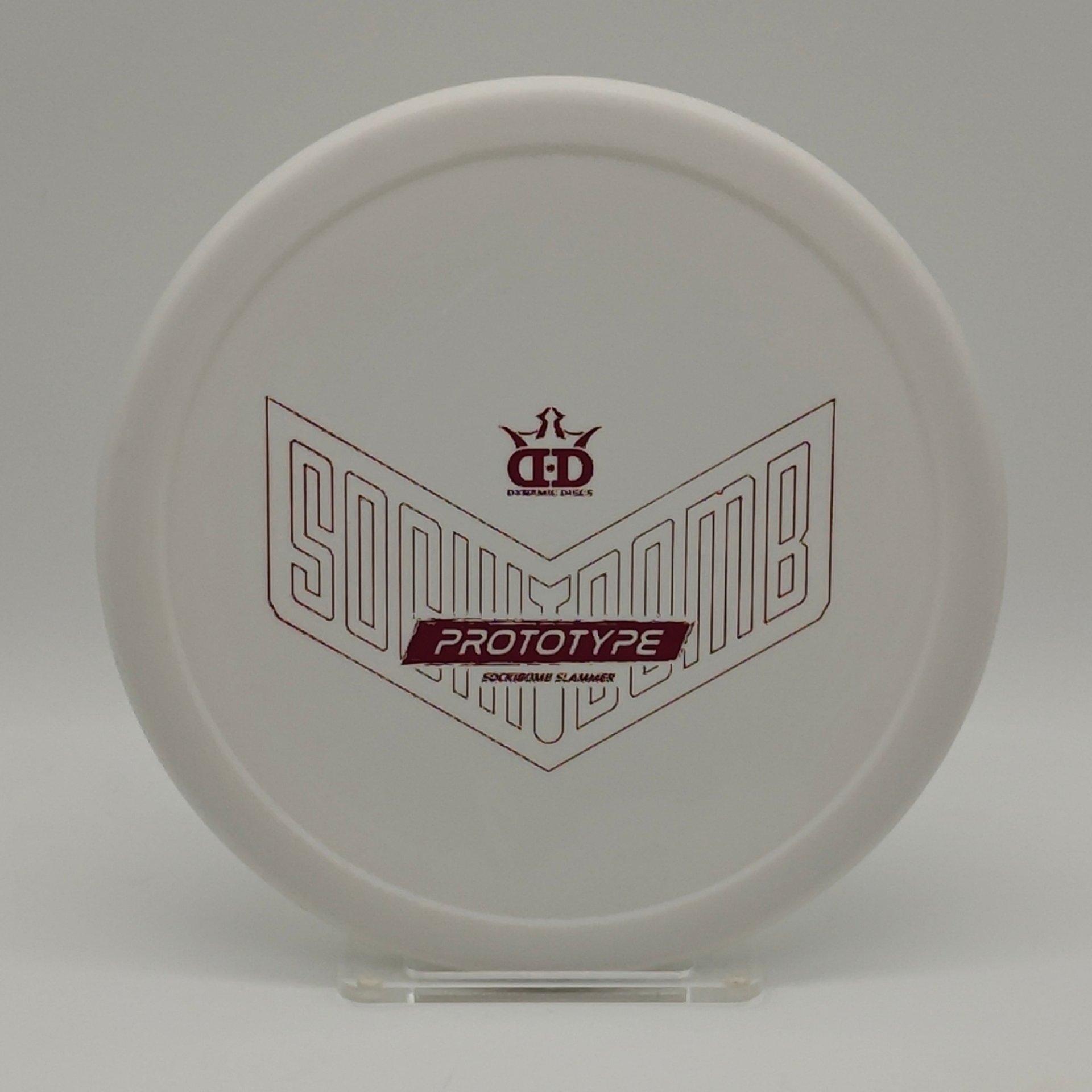 Dynamic Discs Ricky Wysocki Prototype Sockibomb Slammer White Red Stamp – 175g