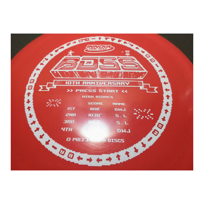 new 10th anniversary Star Boss 167 grams Innova disc golf white on red