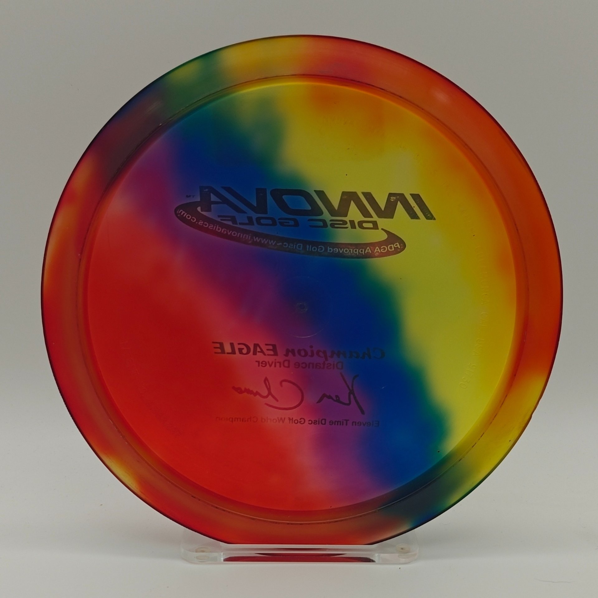 Used Innova Ken Climo 11x PFN Fly Dye Champion Eagle Rainbow Black Stamp - 176g