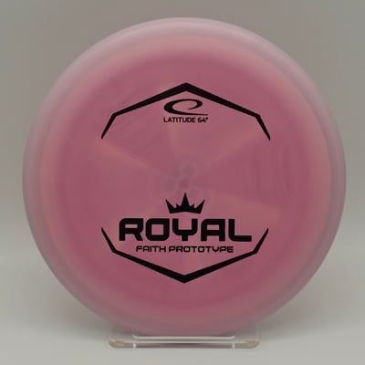 Latitude 64 Royal Faith prototype pink and purple swirl 173 g black stamp