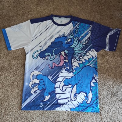 DFX Discs 2026 Tournament Jersey Blue Dragon White Navy – XL