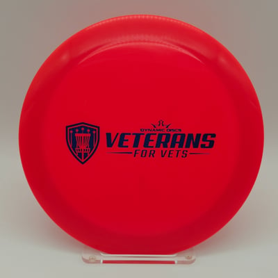 2021 Dynamic Discs Veterans for Vets Fuzion Sheriff Red Blue Stamp - 175g