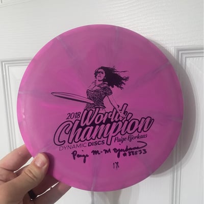 Dynamic Discs Prime Judge (Autographed by Paige (Bjerkaas) Shue)