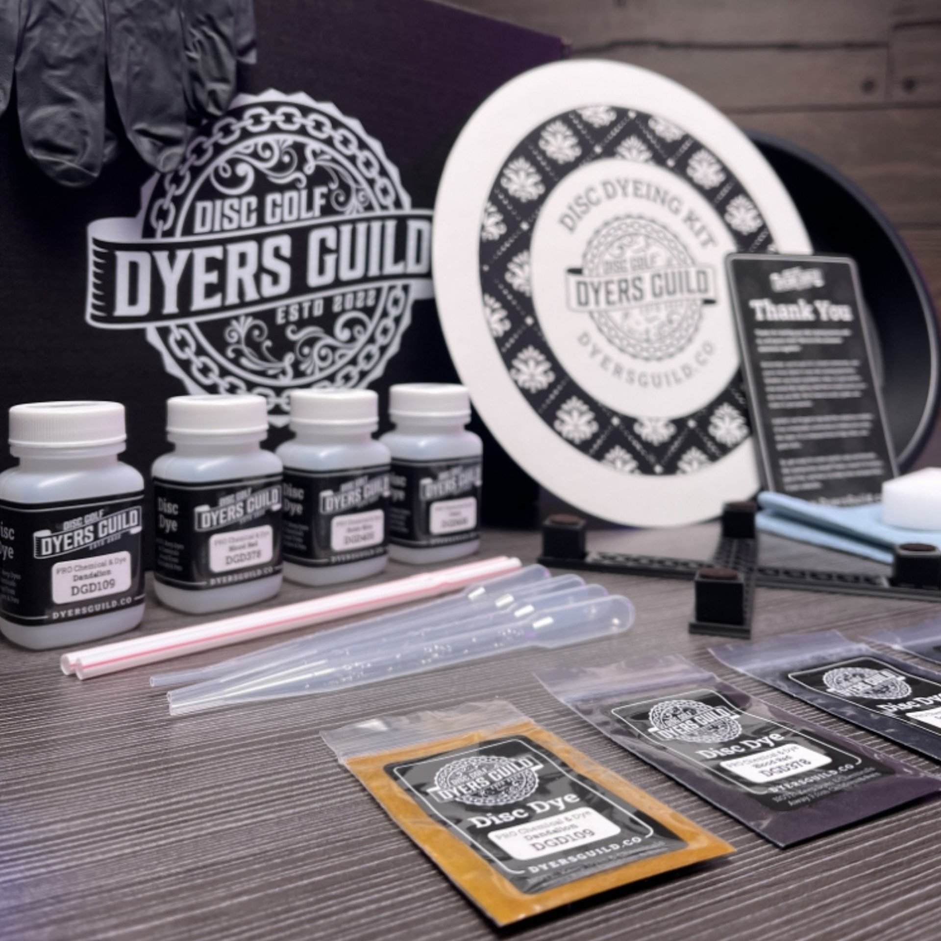 Disc Golf Dyers Guild – Starter Disc Dyeing Kit – Silver