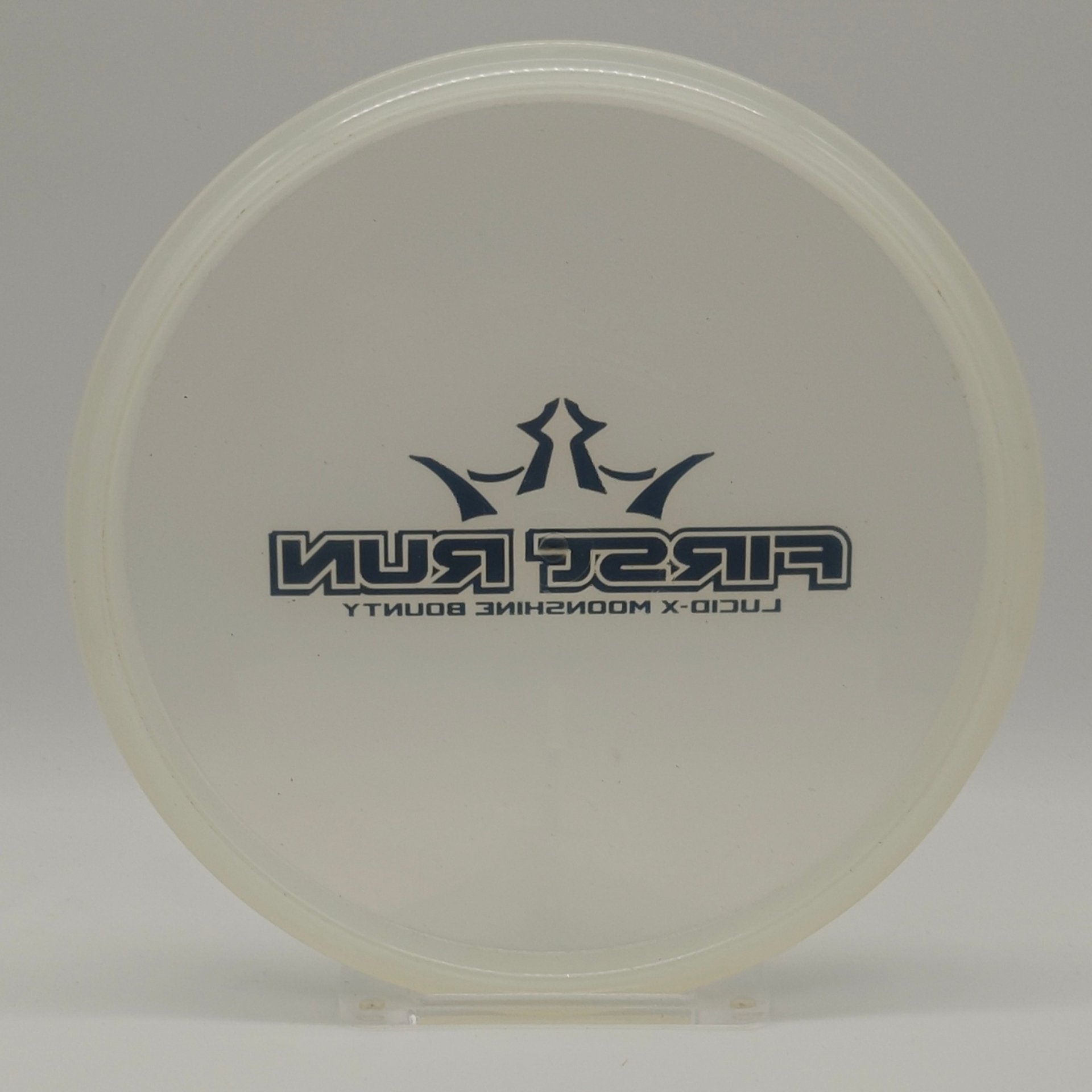 Dynamic Discs first run Lucid X moonshine bounty clear opaque with black stamp 177 g