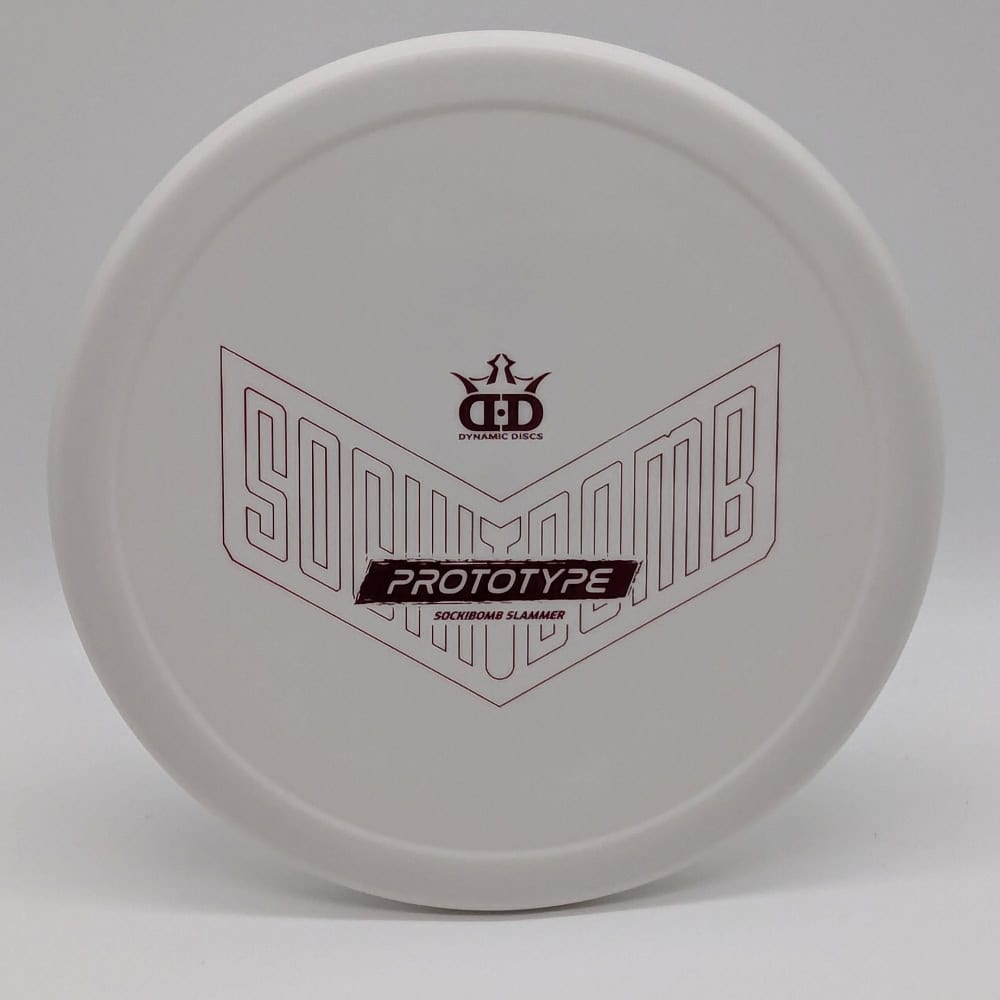 Dynamic Discs Ricky Wysocki Prototype Sockibomb Slammer White Red Stamp – 175g