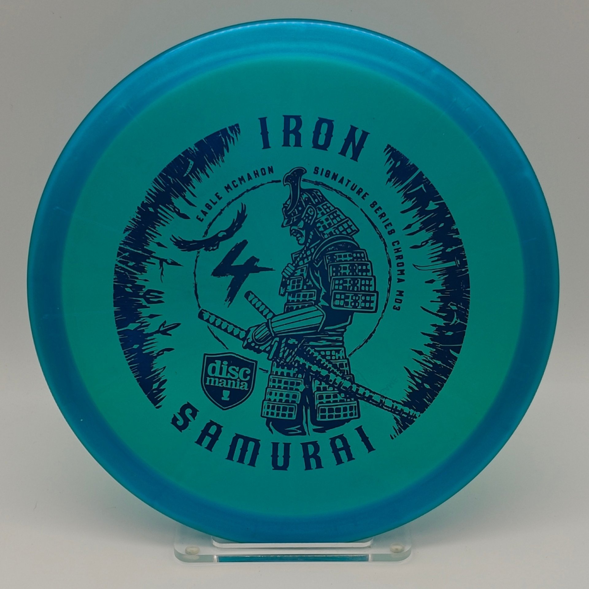 Discmania 2022 Iron Samurai 4 Eagle McMahon Chroma MD3 Blue Purple Shimmer – 179g