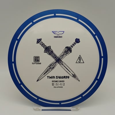 Yikun Discs Tortoise Line Twin Swords White Blue Overmold Blue Stamp - 168g