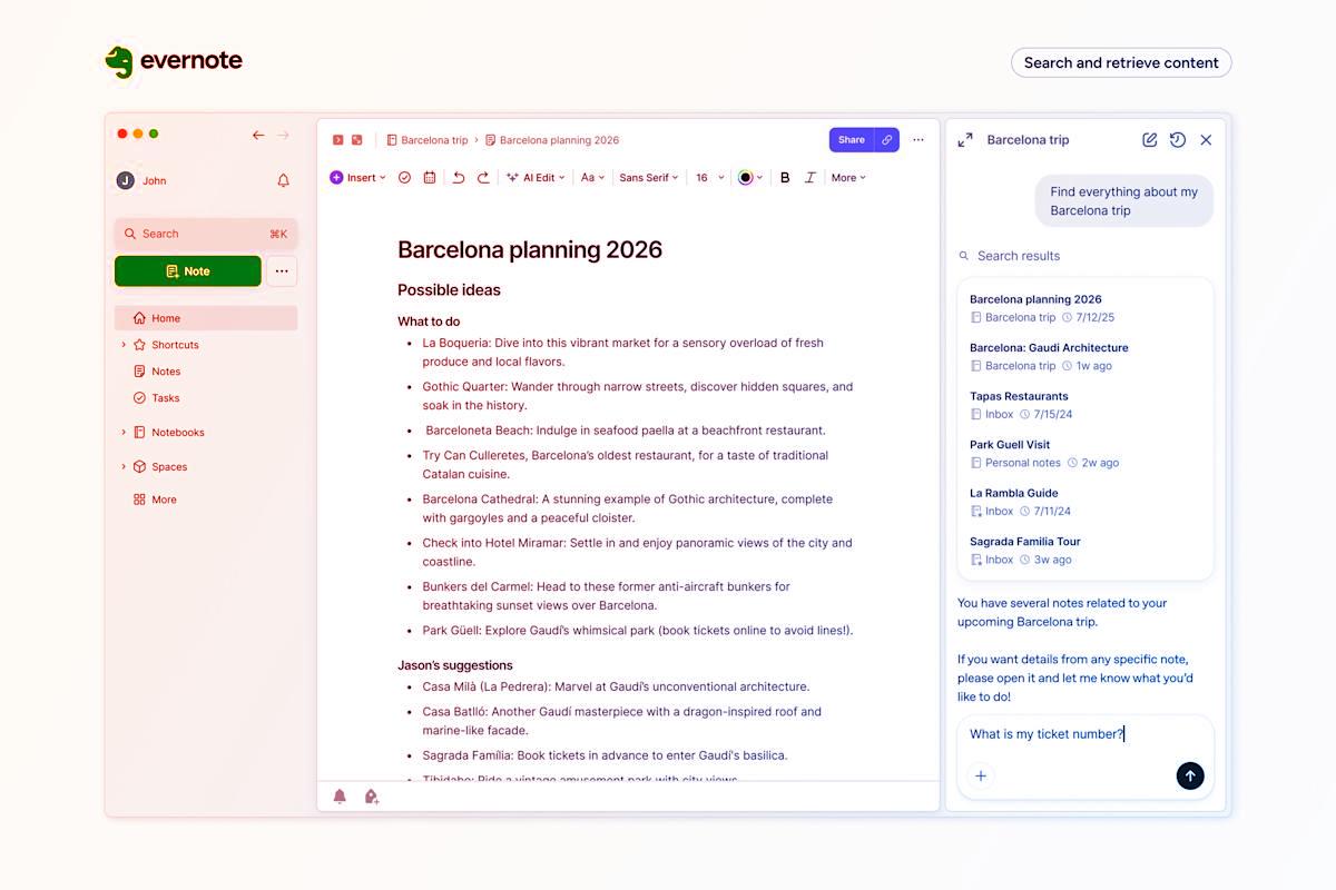 Az Evernote mostantól a mesterséges intelligenciára épít