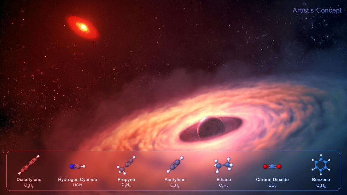 Az univerzum egyik legfurcsább holdbölcsője, szénben gazdag, víz viszont alig van
