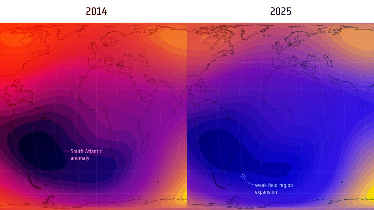 Gyengül a Föld mágneses védelme, Afrikát is elérheti a veszély