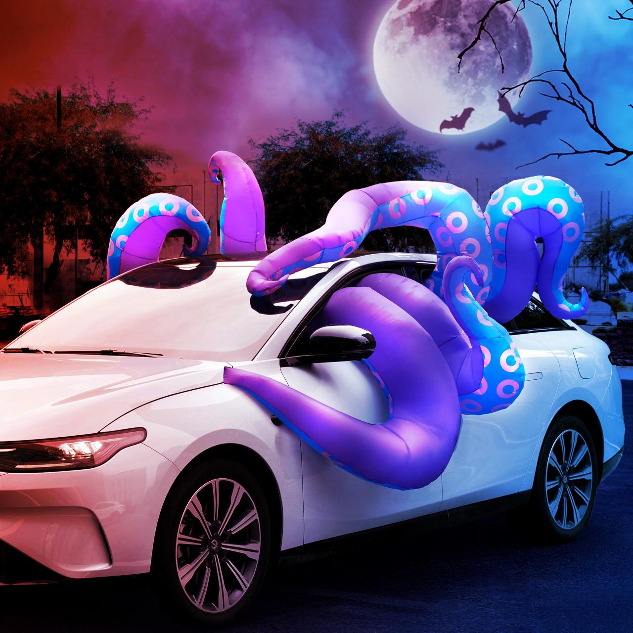 Nyolckarú rém az autódban: Halloween dekor!