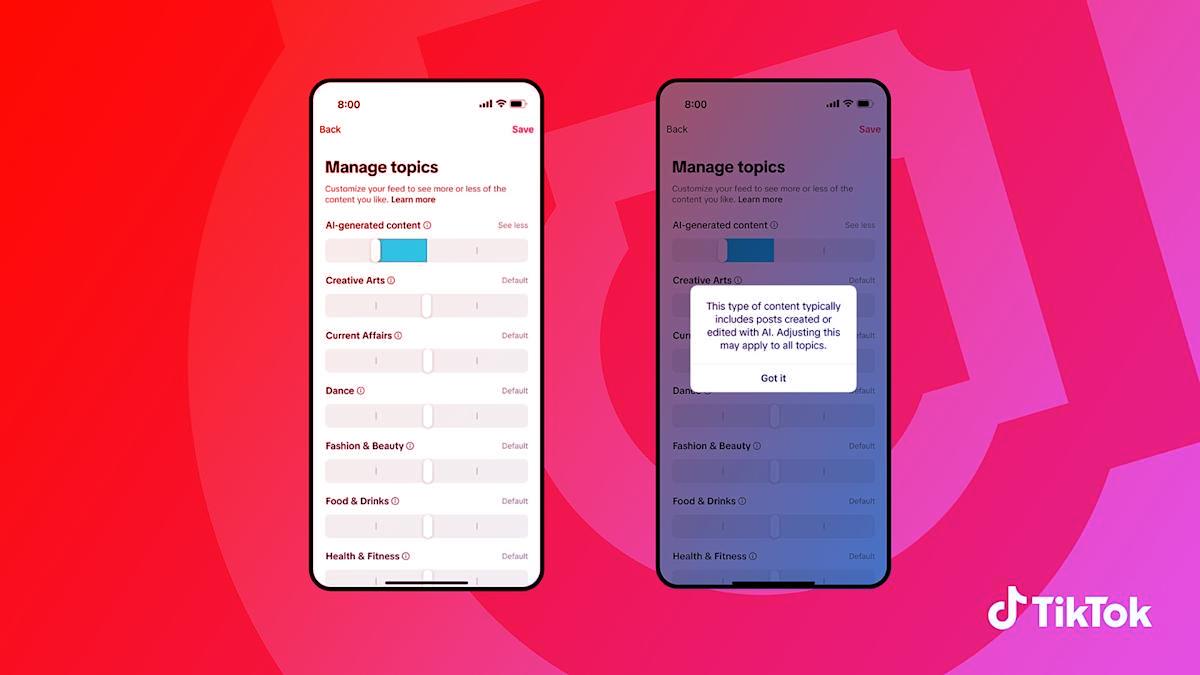 A TikTok fékez: kevesebb mesterségesen gyártott tartalom