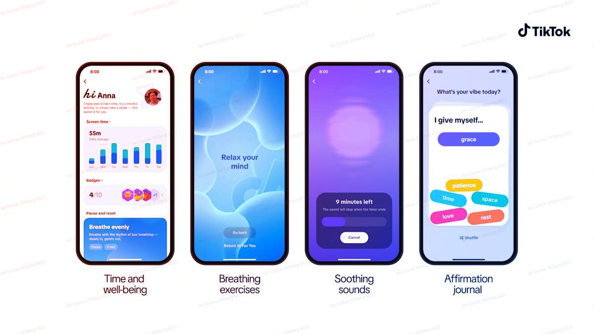 A TikTok új naplója: nyugtató hangok, jutalmak a jóllétedért