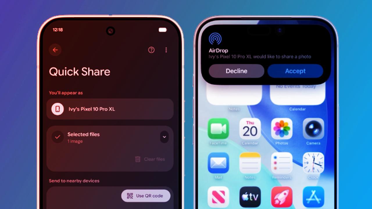 Az AirDrop megbolondítja a Google Pixel 10-et