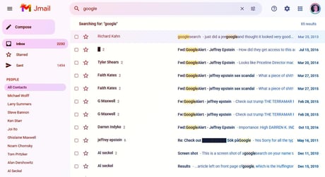 Az Epstein-levelek új életre kelnek: itt a Jmail
