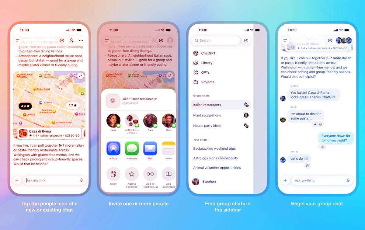 Az OpenAI csoportos chatje alapjaiban változtathatja meg a ChatGPT-t