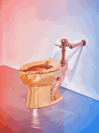 Az aranyvécé: a kapitalizmus trónja eladó