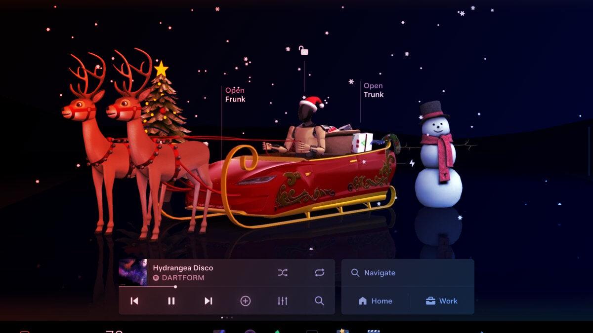 A Tesla új frissítése: túrázz a Mikulással, MI-vel