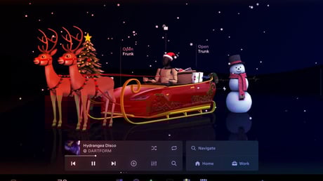 A Tesla új frissítése: túrázz a Mikulással, MI-vel